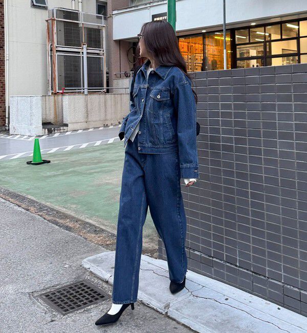 fredy emue「《セットアップ対応》ワイドテーパードデニムパンツ」|デニム|