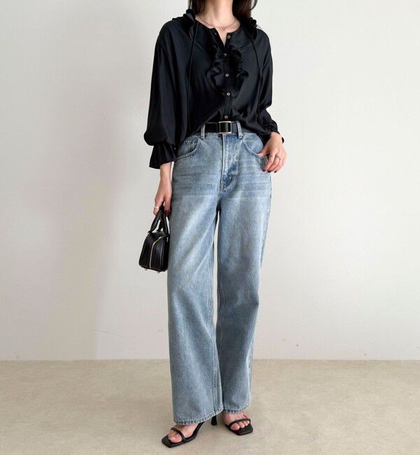 fredy emue「ボリュームフリル前開きブラウス」|シャツ・ブラウス|