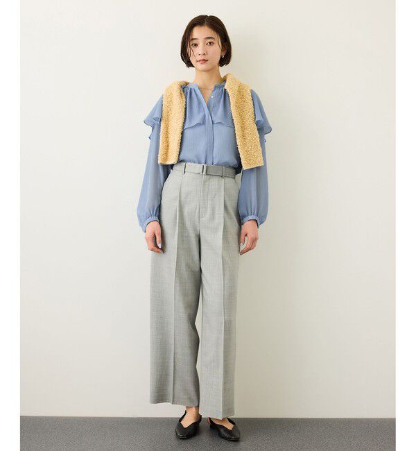 ROPE「楊柳フリルブラウス/イージーケア」|シャツ・ブラウス|