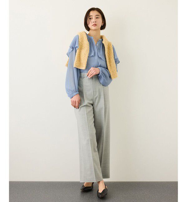 ROPE「楊柳フリルブラウス/イージーケア」|シャツ・ブラウス|