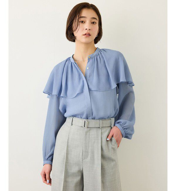 ROPE「楊柳フリルブラウス/イージーケア」|シャツ・ブラウス|