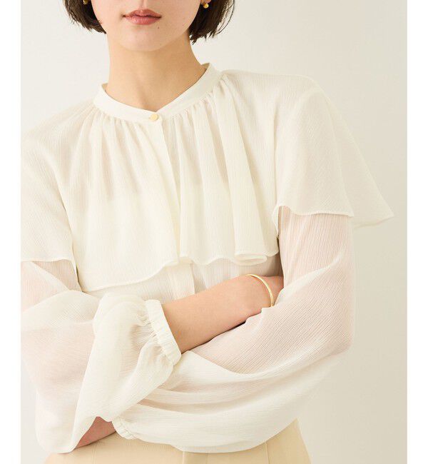 ROPE「楊柳フリルブラウス/イージーケア」|シャツ・ブラウス|