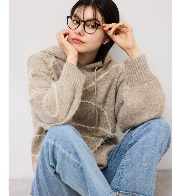 Rope&rsquo;Picnic「コードリンキングニットフーディ」|パーカー|