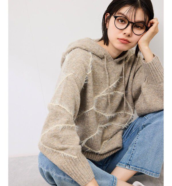 Rope&rsquo;Picnic「コードリンキングニットフーディ」|パーカー|