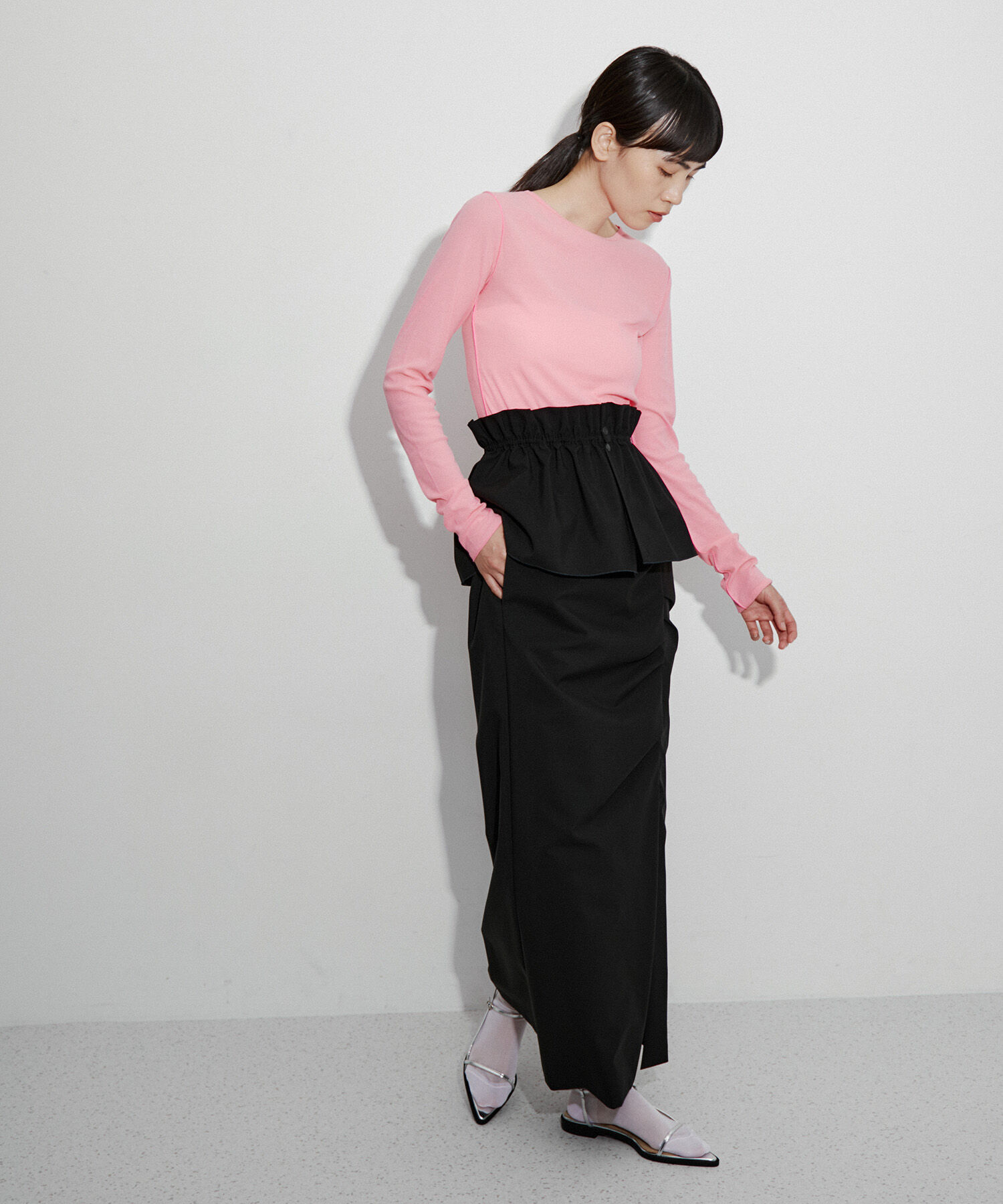 ADAM ET ROPE'「マルチWAYフリルタックスカート」|スカート|