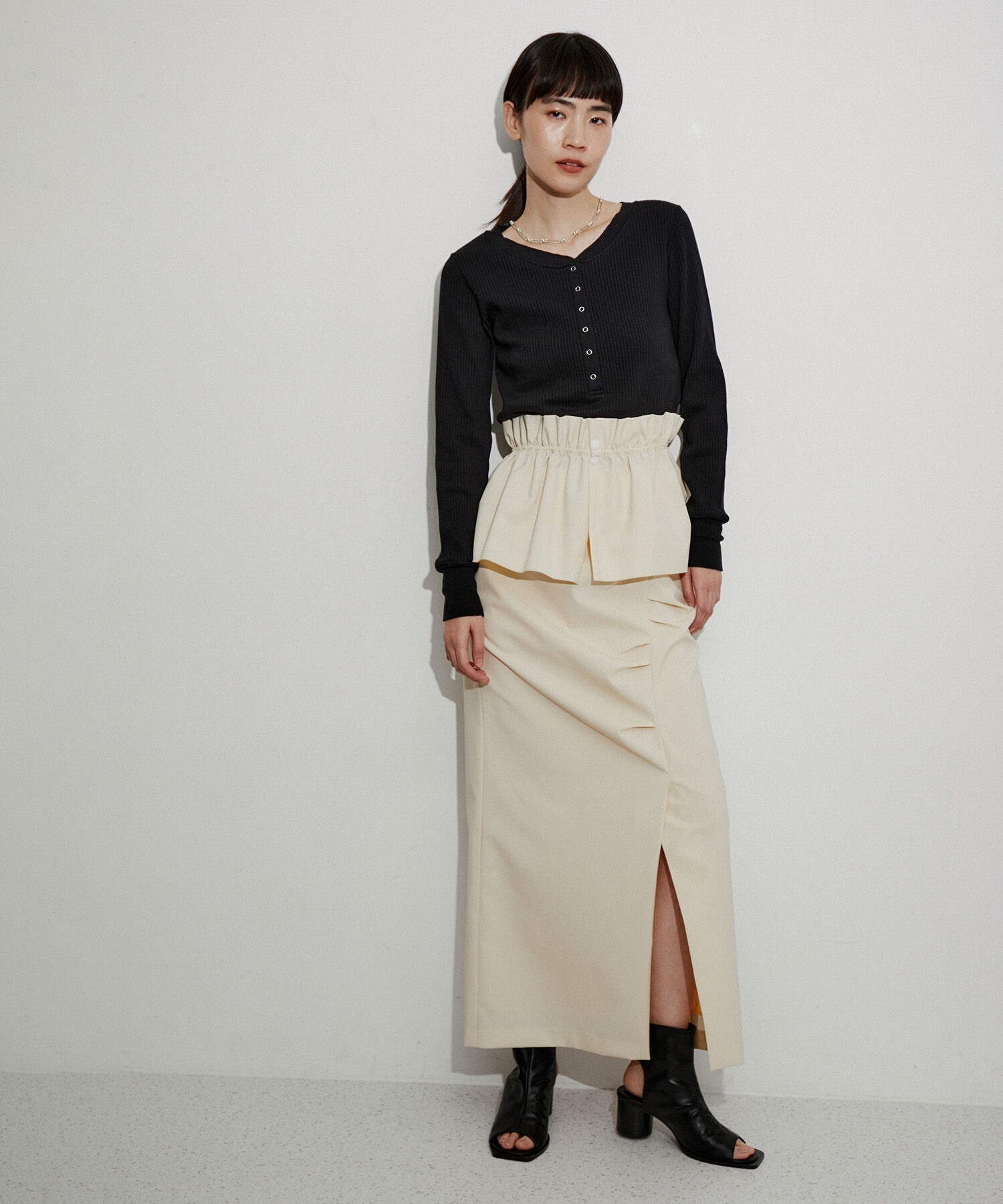 ADAM ET ROPE'「マルチWAYフリルタックスカート」|スカート|