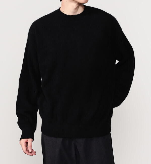 Morris & Sons「MORRIS & SONS | カシミヤ クルーネックニット MEN」|ニット・セーター|BLACK