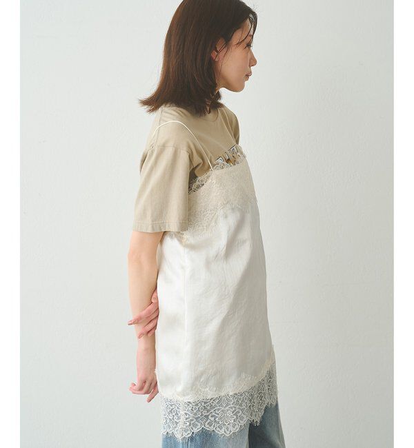  「サテンレースキャミソール」|シャツ・ブラウス|