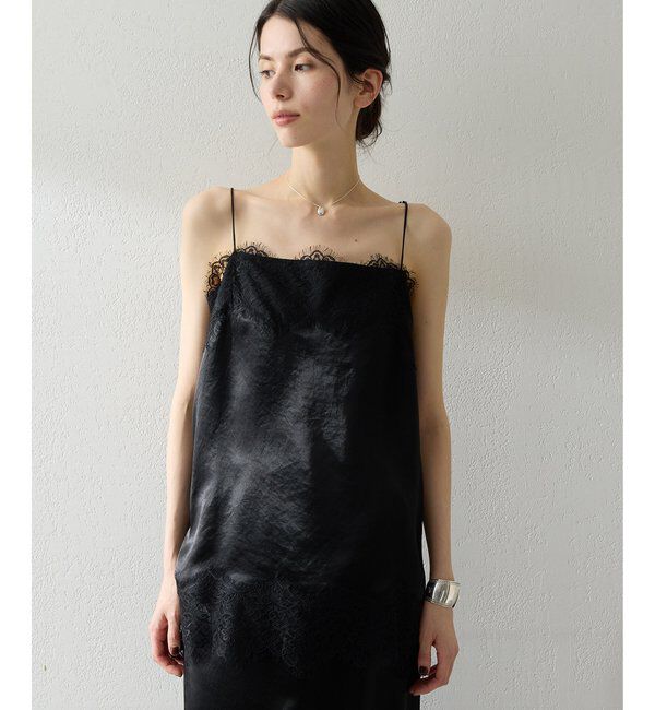  「サテンレースキャミソール」|シャツ・ブラウス|