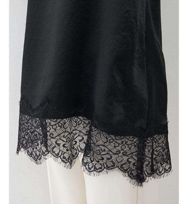  「サテンレースキャミソール」|シャツ・ブラウス|