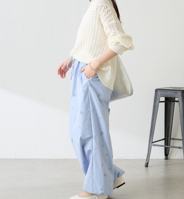  「小花柄パラシュートパンツ」|チノ|