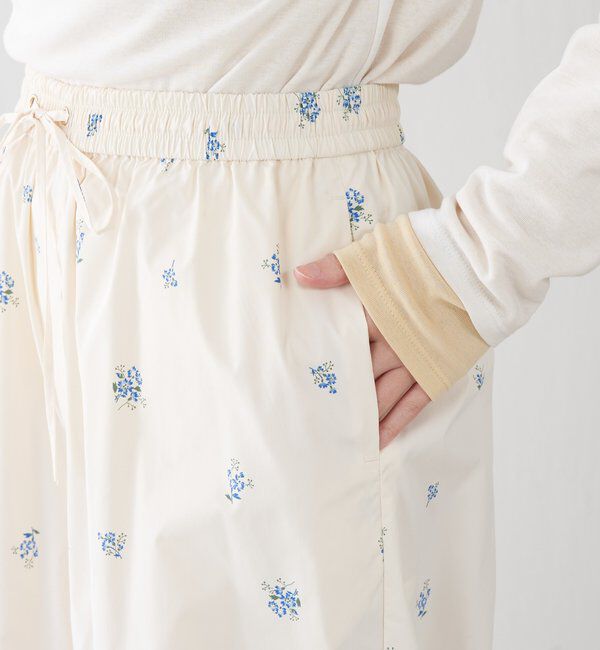  「小花柄パラシュートパンツ」|チノ|