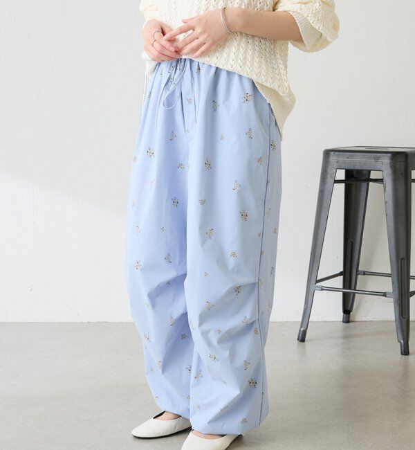  「小花柄パラシュートパンツ」|チノ|