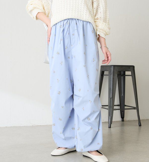  「小花柄パラシュートパンツ」|チノ|