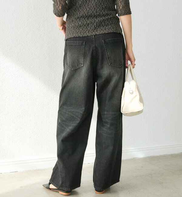  「【新色登場】【MONN.:. （モン）】ワイドレッグデニム」|デニム|
