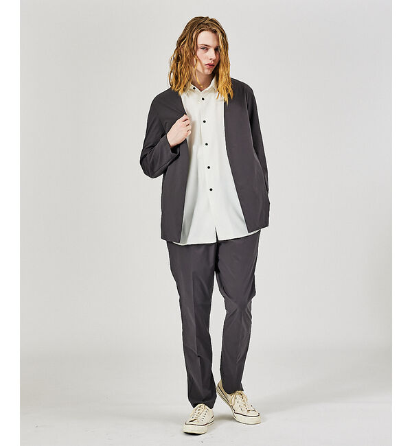 ABAHOUSE「【AH ABAHOUSE / セットアップ対応】撥水 ストレッチ タックスラック」|スラックス|