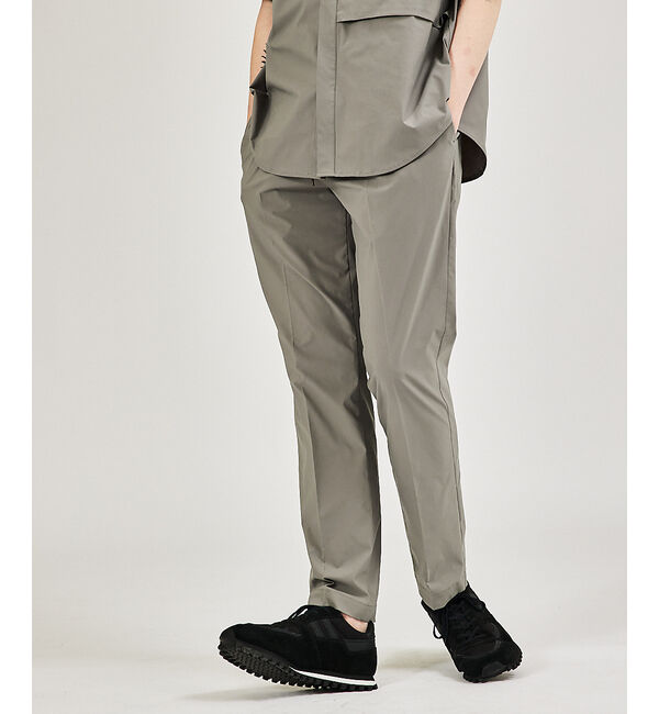 ABAHOUSE「【AH ABAHOUSE / セットアップ対応】撥水 ストレッチ タックスラック」|スラックス|グレージュ