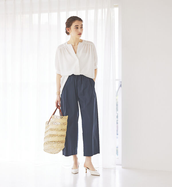 Rouge vif「ギャザーショートシャツ」|シャツ・ブラウス|