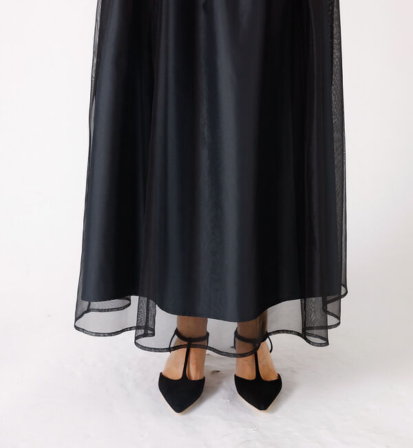 Rouge vif「シアー切替ギャザースカート」|スカート|