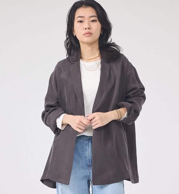 Rouge vif「【セットアップ対応】キュプラフィブリルダブルジャケット【予約】」|テーラードジャケット|