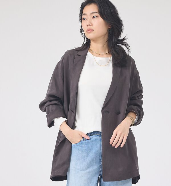 Rouge vif「【セットアップ対応】キュプラフィブリルダブルジャケット【予約】」|テーラードジャケット|