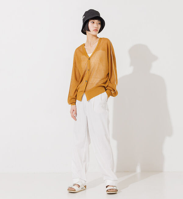 NOMINE「【前後着用可】2WAYシアーラインカーディガン」|カーディガン|