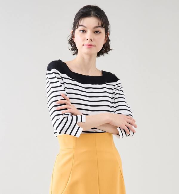 TIARA「デザインボートネックニット」|ニット・セーター|