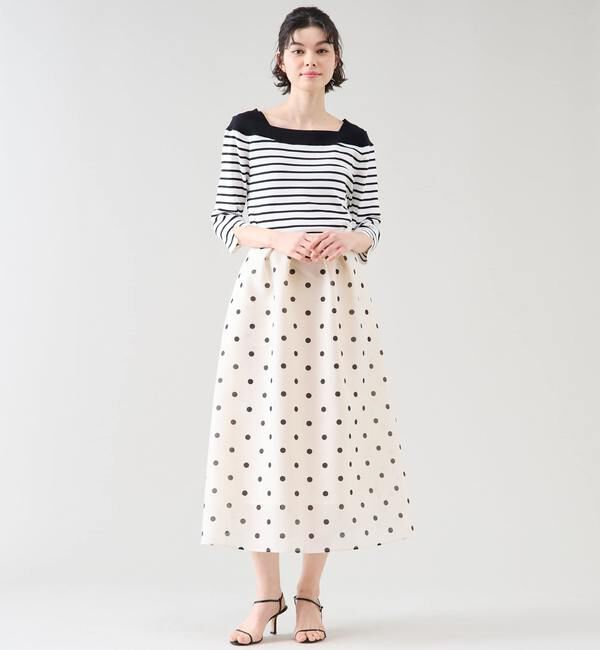 TIARA「デザインボートネックニット」|ニット・セーター|