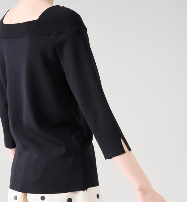 TIARA「デザインボートネックニット」|ニット・セーター|