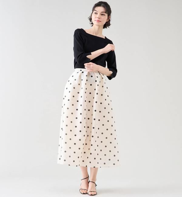 TIARA「デザインボートネックニット」|ニット・セーター|