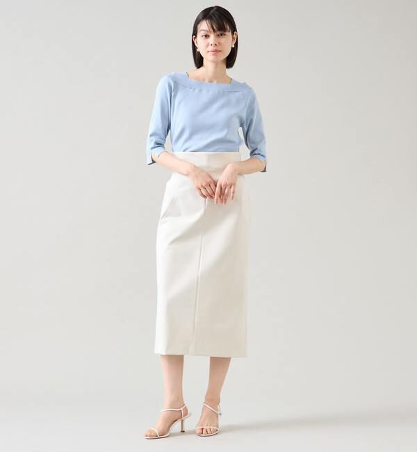 TIARA「デザインボートネックニット」|ニット・セーター|