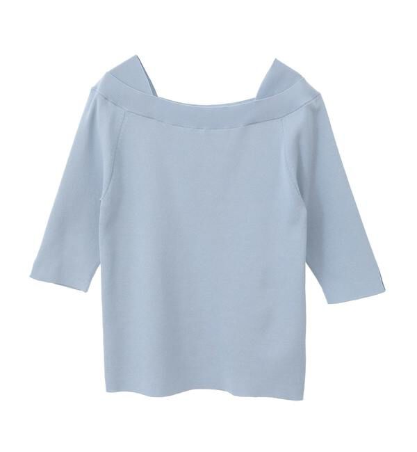 TIARA「デザインボートネックニット」|ニット・セーター|