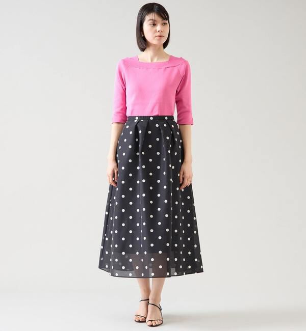 TIARA「デザインボートネックニット」|ニット・セーター|