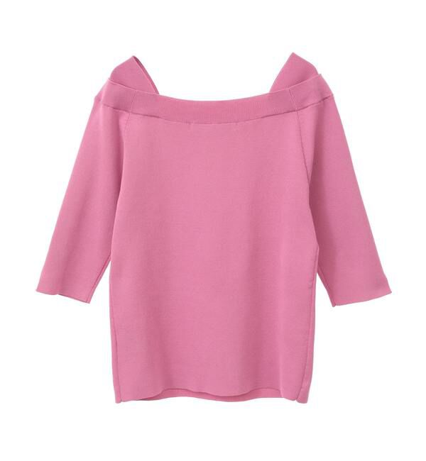 TIARA「デザインボートネックニット」|ニット・セーター|