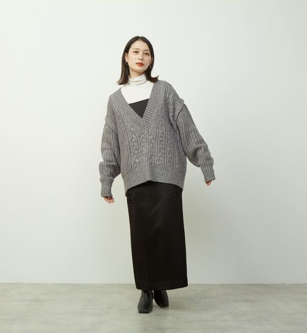 SOFFITTO「サテンカーゴキャミワンピース」|ワンピース|