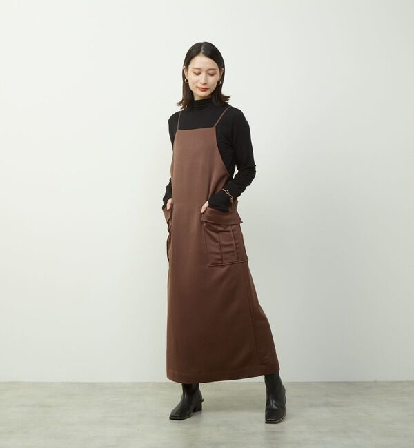 SOFFITTO「サテンカーゴキャミワンピース」|ワンピース|