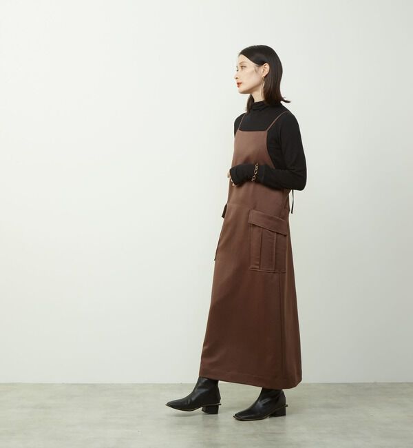 SOFFITTO「サテンカーゴキャミワンピース」|ワンピース|