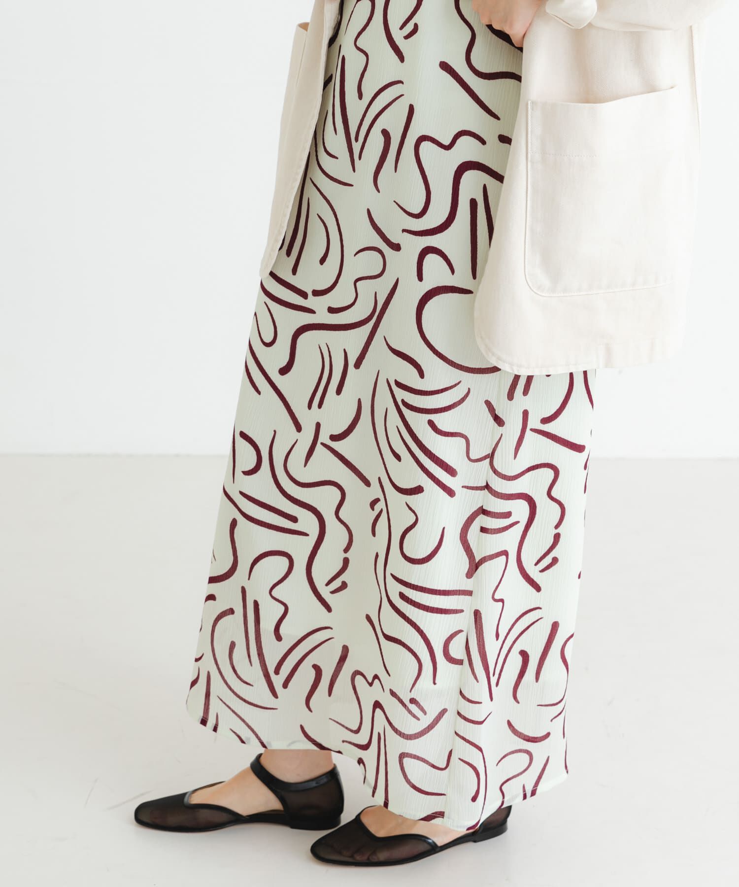 URBAN RESEARCH「『イージーケア』ドローイングアートプリントワンピース」|ワンピース|