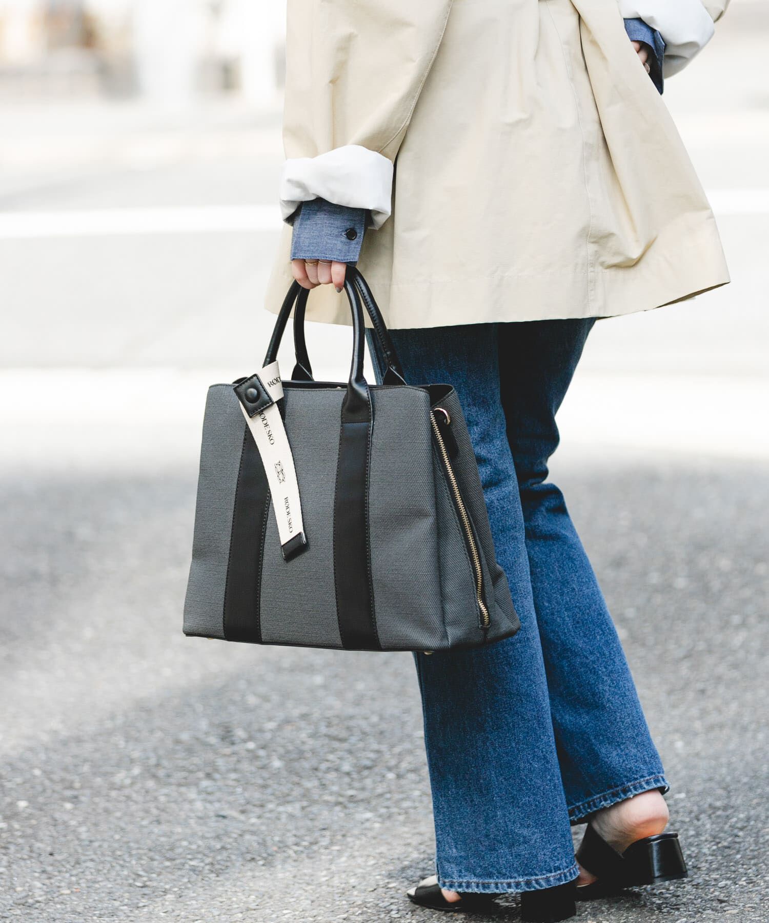 RODE SKO「ロゴリボン付A4トートバッグ」|トートバッグ|