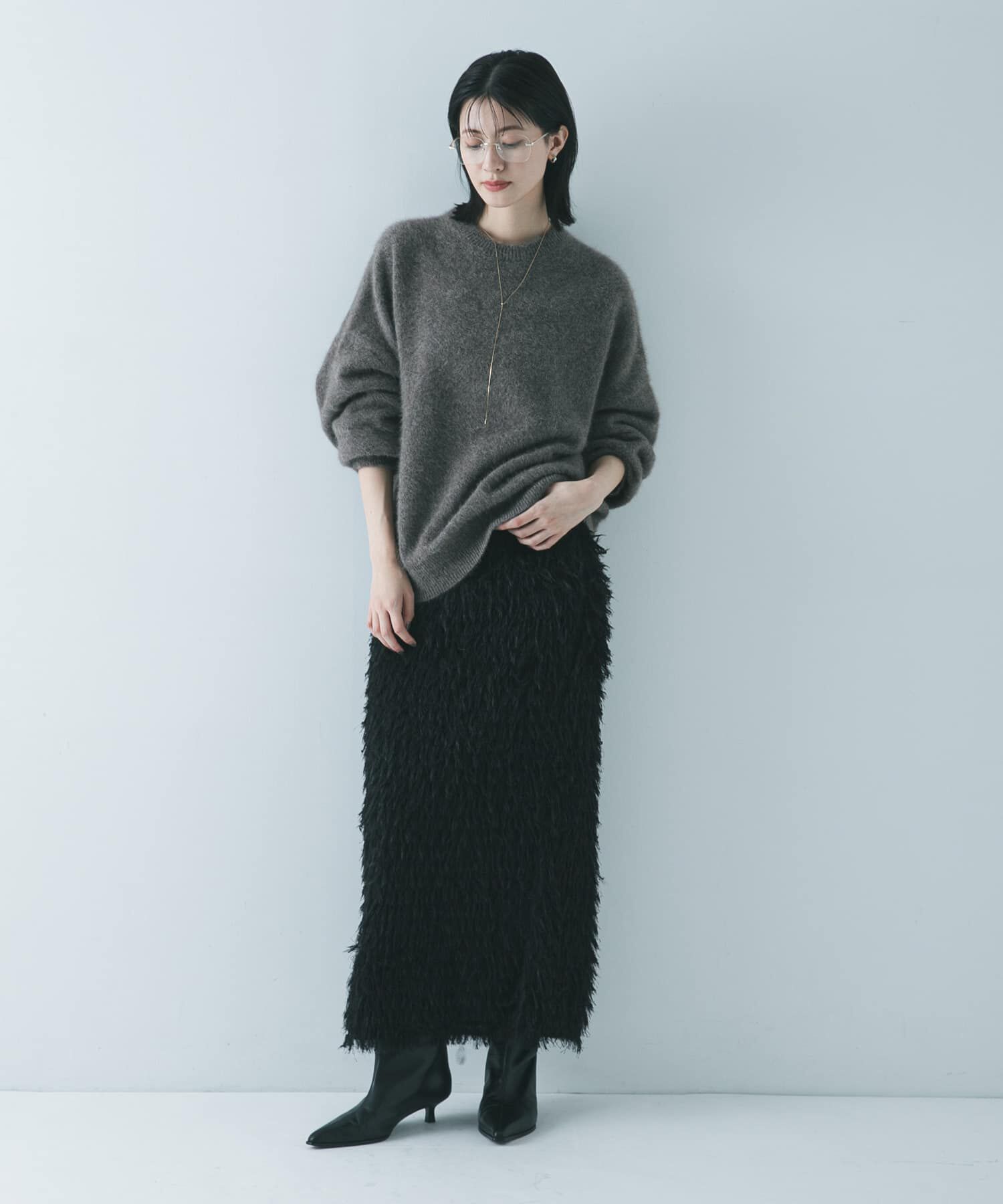 URBAN RESEARCH「フリンジジャガードスカート」|スカート|