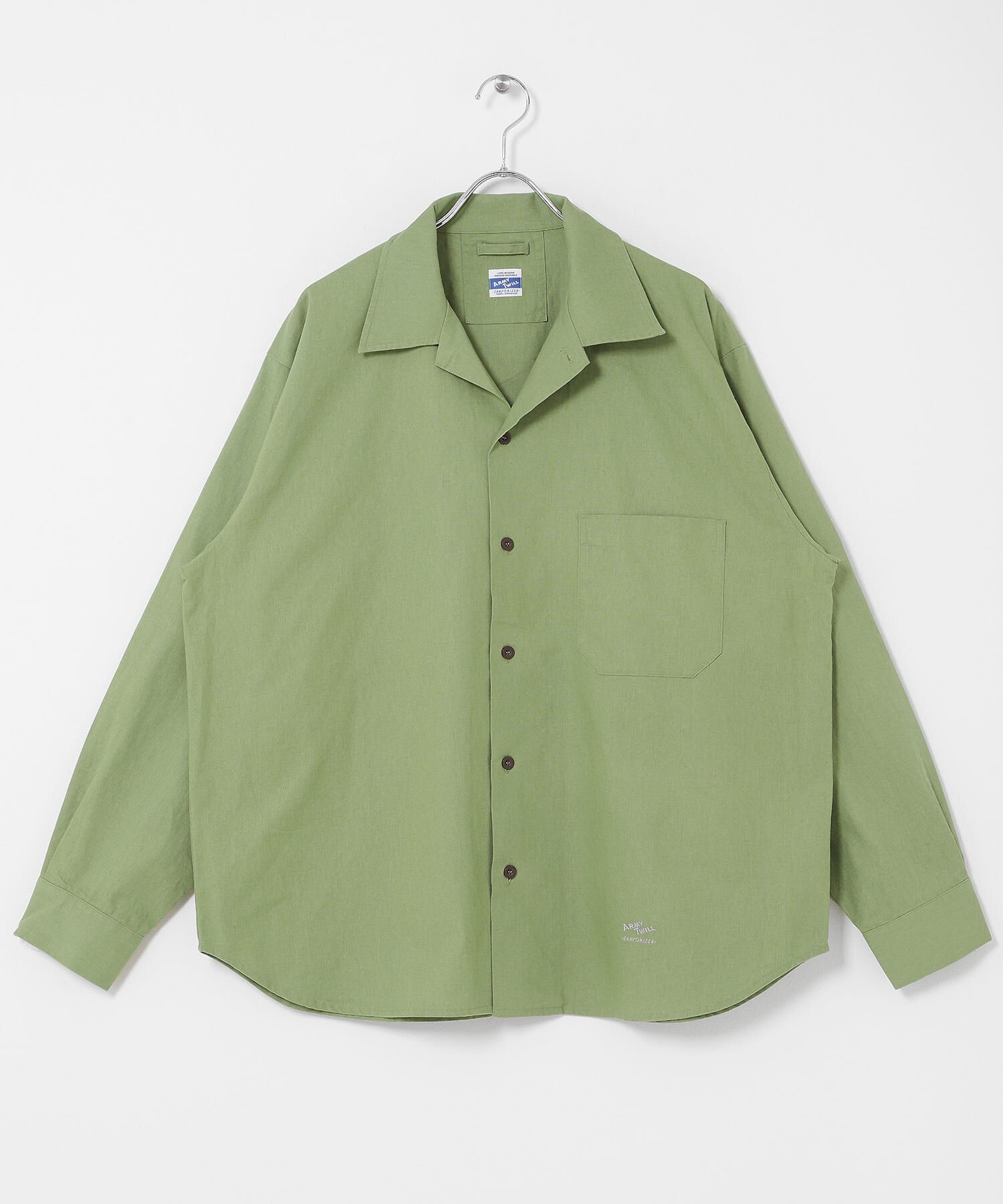Sonny Label 「ARMY TWILL　COTTON LINEN UTILITYSHIRTS」|シャツ・ブラウス|グリーン