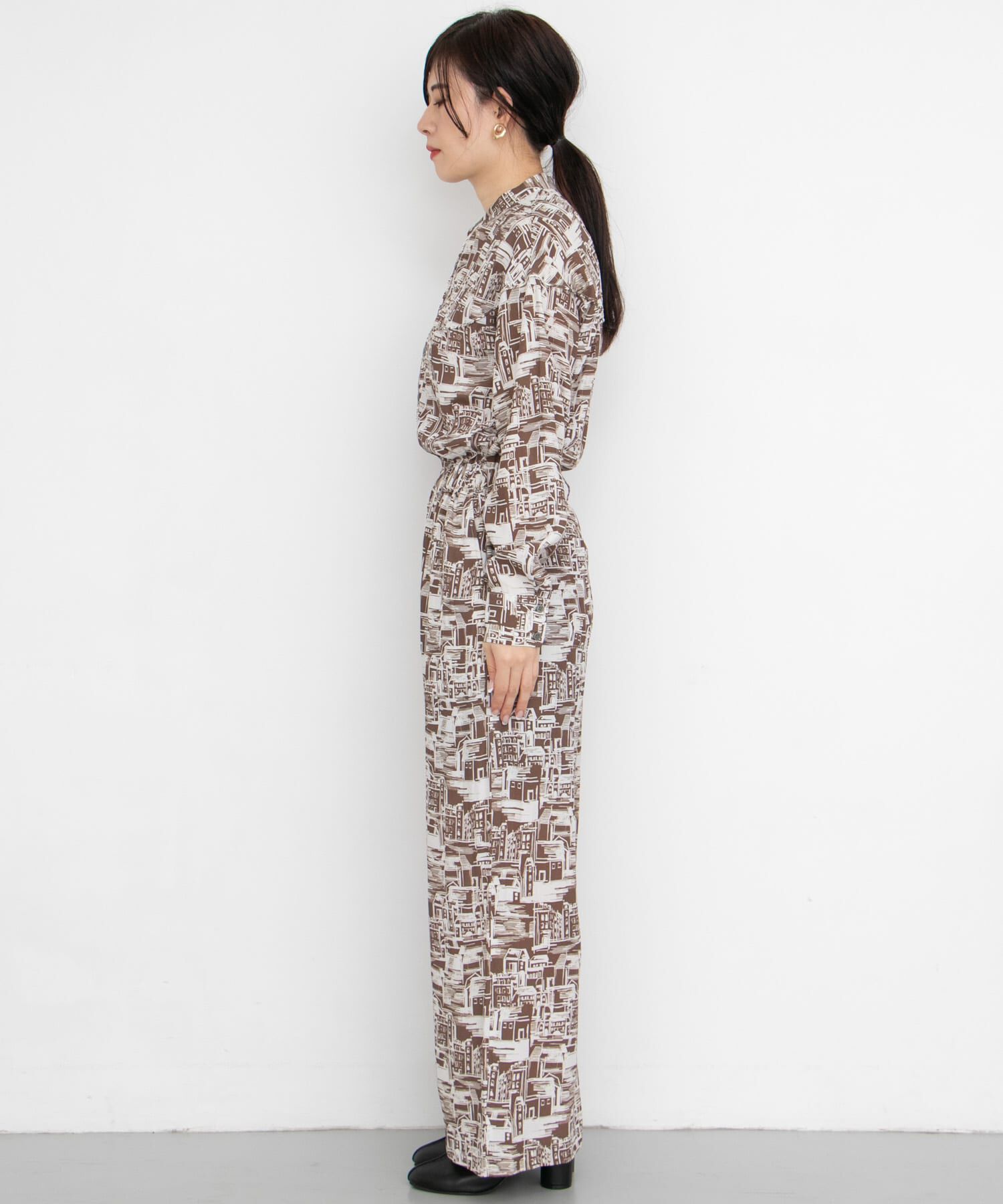  「townプリントジャンプスーツ&there4;」|スカート|