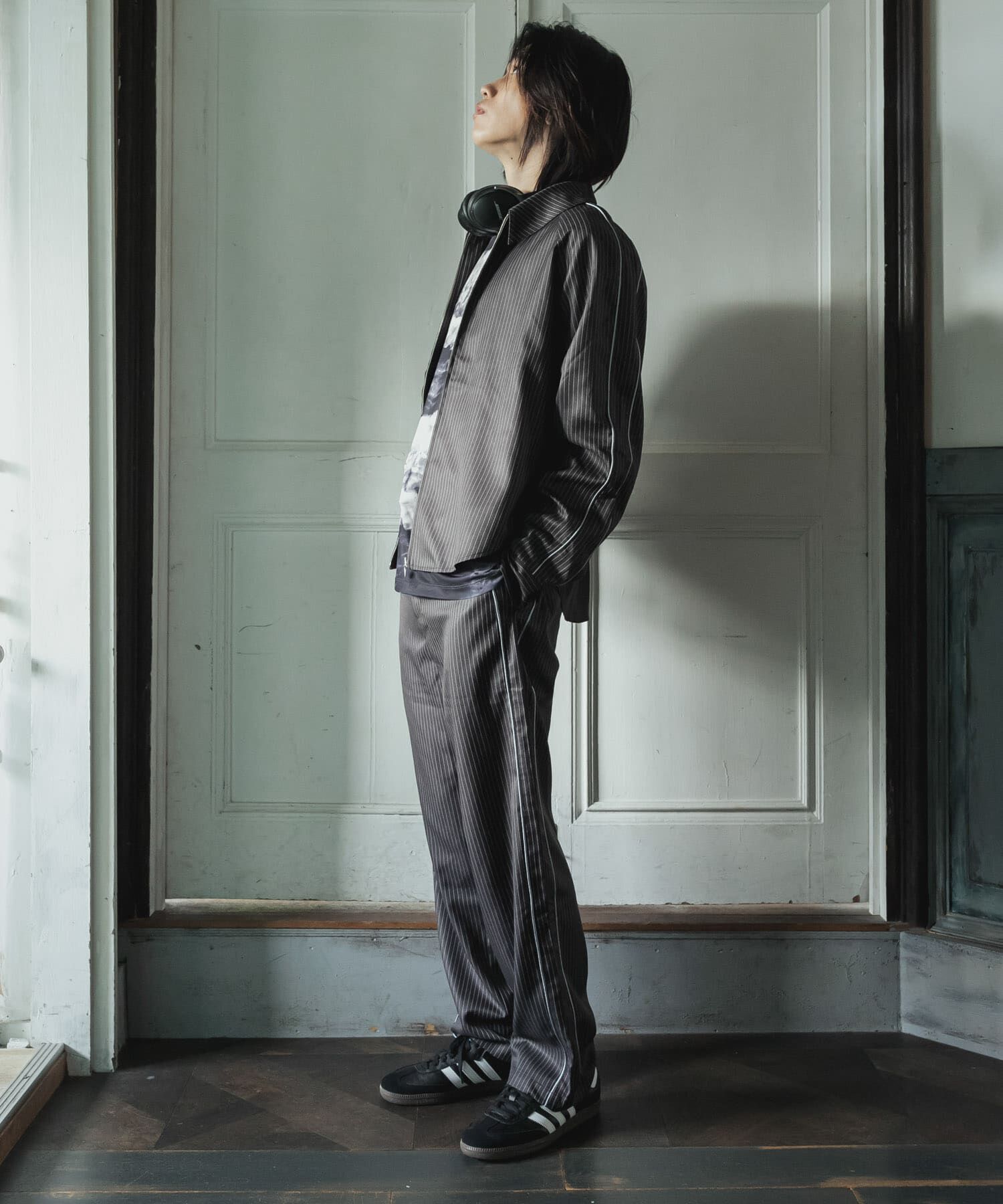 SENSE OF PLACE by URBAN RESEARCH「サイドラインピンストライプジップシャツ」|シャツ・ブラウス|