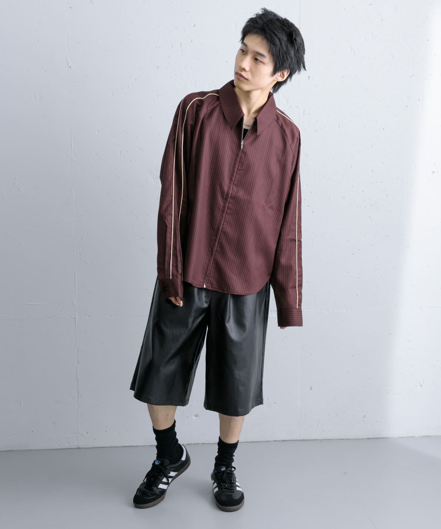 SENSE OF PLACE by URBAN RESEARCH「サイドラインピンストライプジップシャツ」|シャツ・ブラウス|