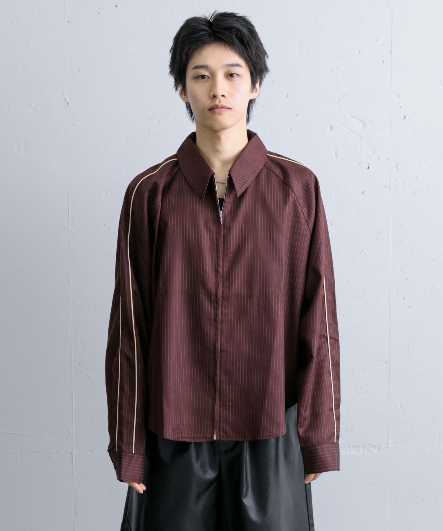 SENSE OF PLACE by URBAN RESEARCH「サイドラインピンストライプジップシャツ」|シャツ・ブラウス|