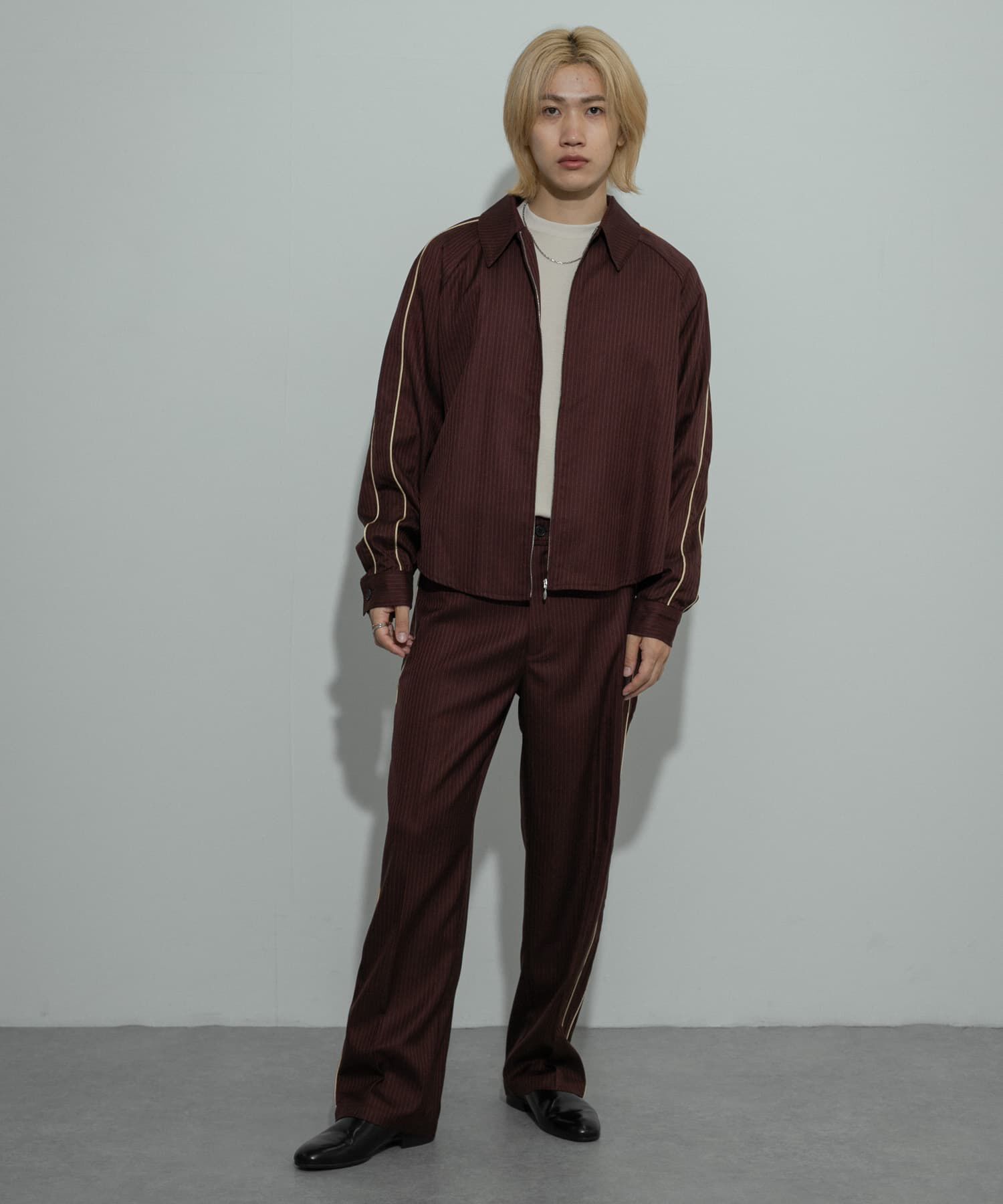 SENSE OF PLACE by URBAN RESEARCH「サイドラインピンストライプジップシャツ」|シャツ・ブラウス|