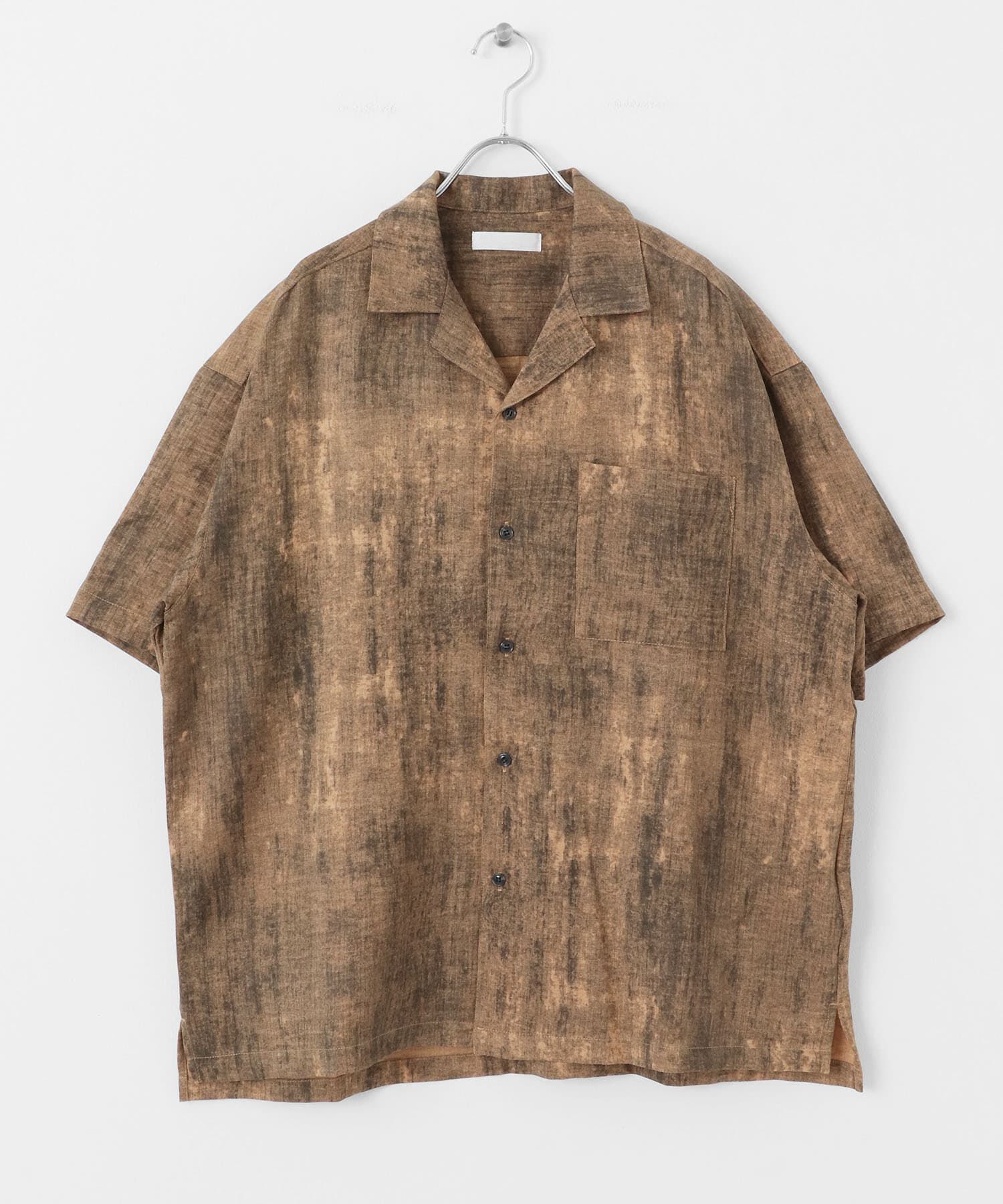 SENSE OF PLACE by URBAN RESEARCH「マーブルオープンカラーショートスリーブシャツ」|シャツ・ブラウス|