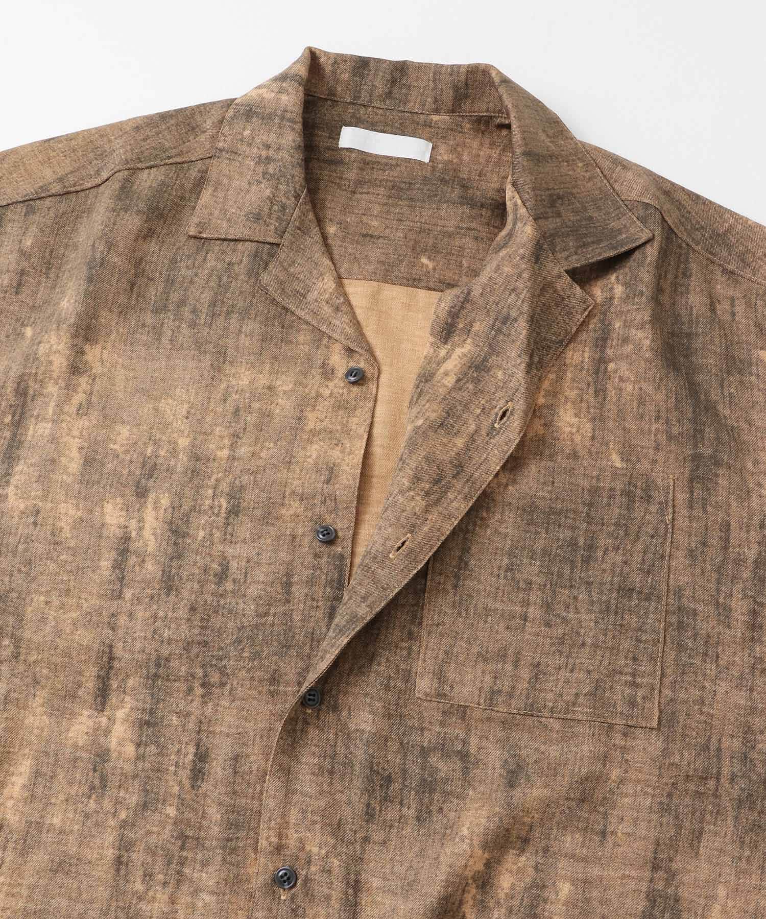 SENSE OF PLACE by URBAN RESEARCH「マーブルオープンカラーショートスリーブシャツ」|シャツ・ブラウス|