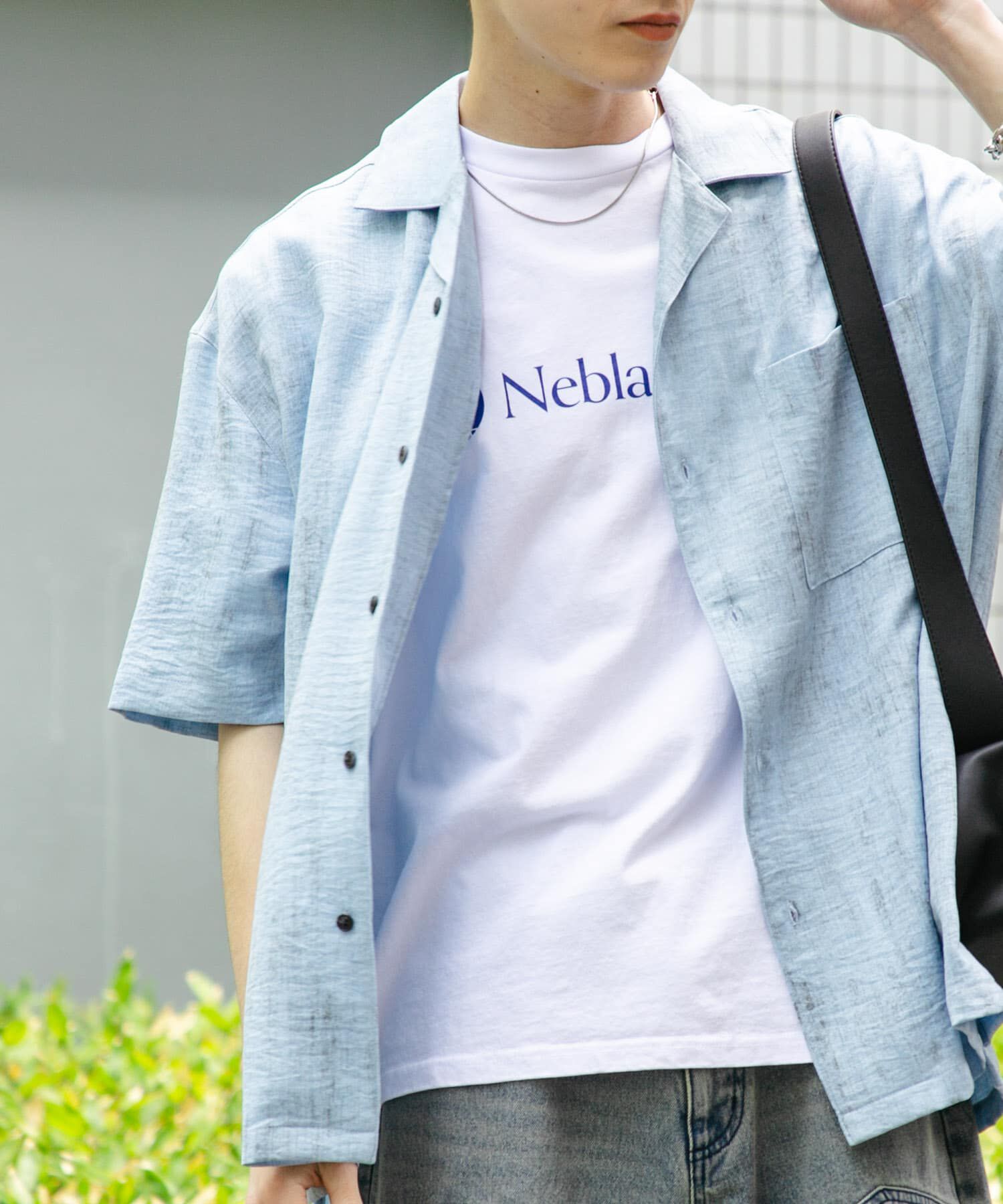 SENSE OF PLACE by URBAN RESEARCH「マーブルオープンカラーショートスリーブシャツ」|シャツ・ブラウス|