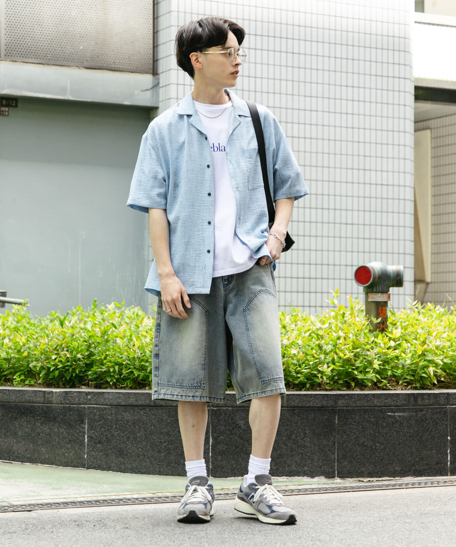 SENSE OF PLACE by URBAN RESEARCH「マーブルオープンカラーショートスリーブシャツ」|シャツ・ブラウス|